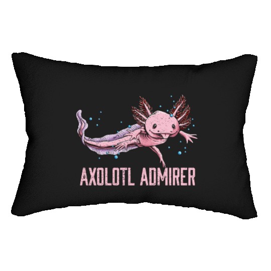 Axolotl Admirer Animal Meme Salamander Animal Pun Lumbar Pillows