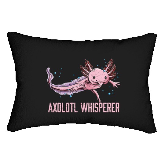 Axolotl Whisperer Salamander Animal Lover Amphibia Lumbar Pillows