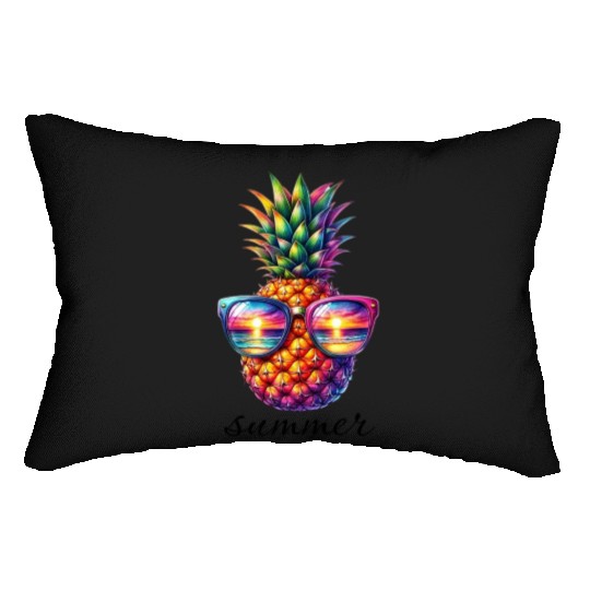 SUMMER PINEAPPLE SUNGLASSES Lumbar Pillows