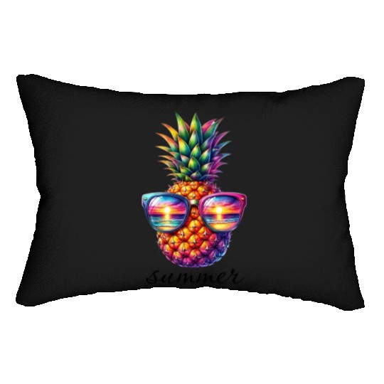 SUMMER PINEAPPLE SUNGLASSES Lumbar Pillows