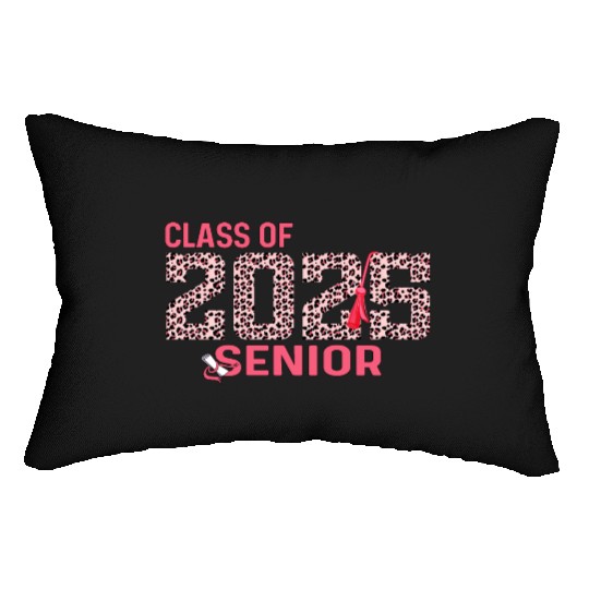 Class of 2025 Senior Leopard Print Graduation 2025 Lumbar Pillows