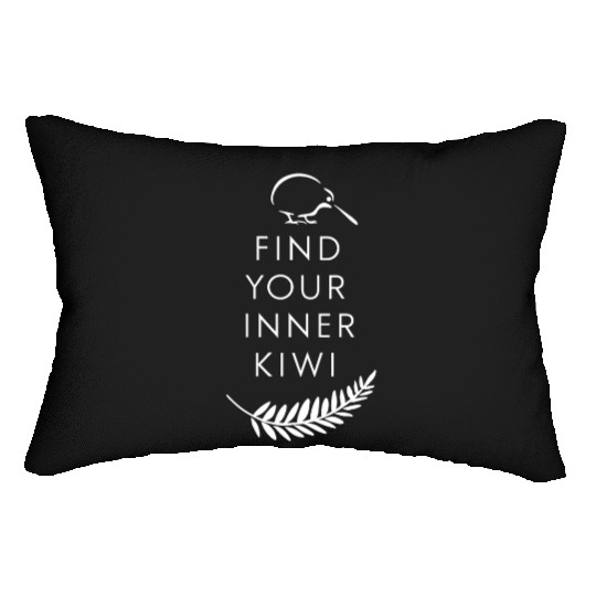 Find Your Inner Kiwi New Zealand Souvenir Lumbar Pillows
