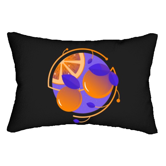 Orange Fruit Lumbar Pillows