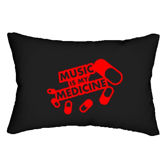 Music is my Medicine Drug Pils Saying Party Love Lumbar Pillows