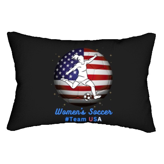 Women's Soccer #Team USA - watch women's sports Lumbar Pillows
