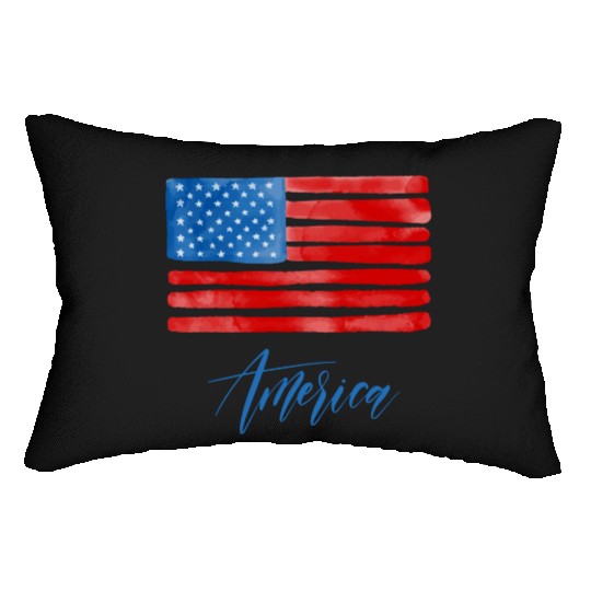American Flag Lumbar Pillows