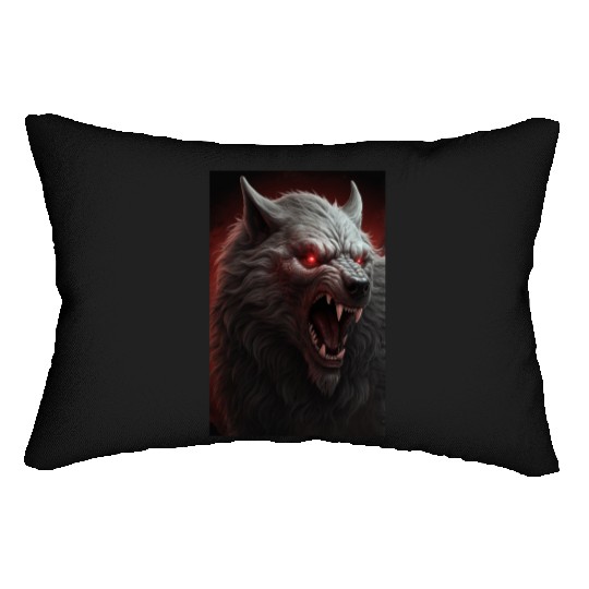 black Wolf Lumbar Pillows
