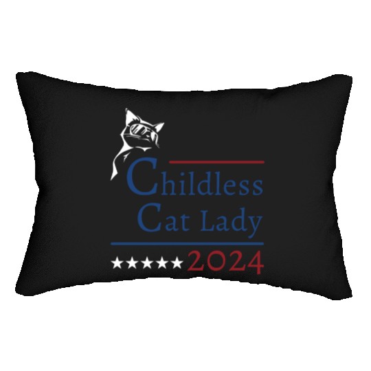 "Childless Cat Lady" Kamala Harris 2024 Lumbar Pillows