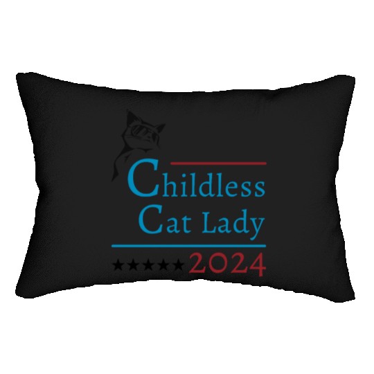 "Childless Cat Lady" Kamala Harris 2024 Lumbar Pillows