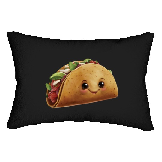 Happy Tacos Realistic Lumbar Pillows