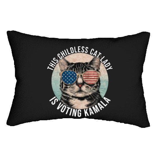 This Childless Cat Lady Is Voting Kamala Lumbar Pillows