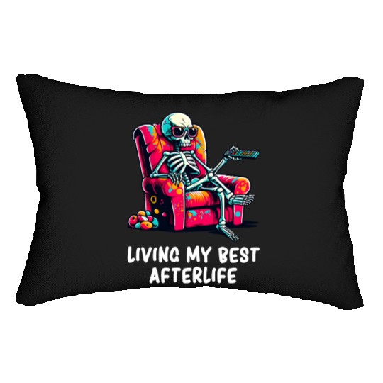 Skeleton - Skeleton Humor - Skeleton Dark Humor Lumbar Pillows