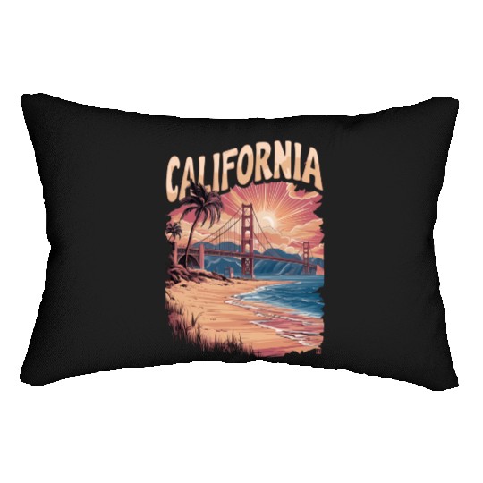 CALIFORNIA GOLDEN GATE BRIDGE BAY AREA Lumbar Pillows