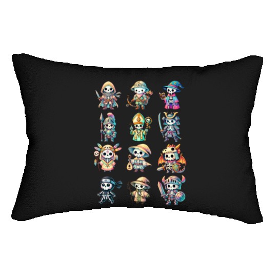 Skeleton Adventure Dungeon Characters Fantasy Lumbar Pillows