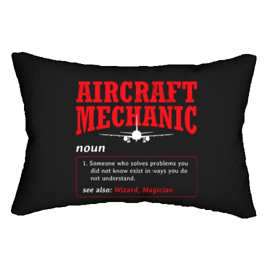 Aircraft Mechanic Definition Airplane Aircraft Lumbar Pillows