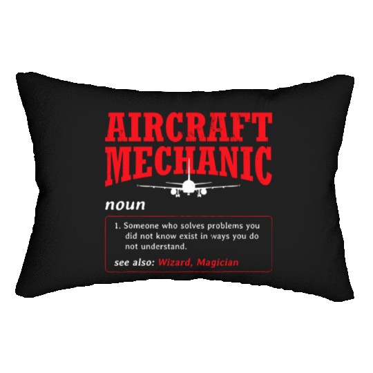 Aircraft Mechanic Definition Airplane Aircraft Lumbar Pillows
