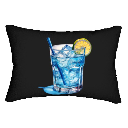 Blue Cocktail Lumbar Pillows