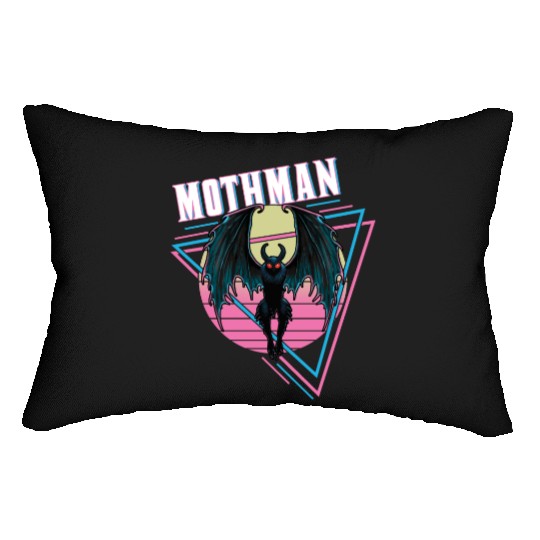 Mothman Retro Vintage Monster Creepy Cryptid Lumbar Pillows