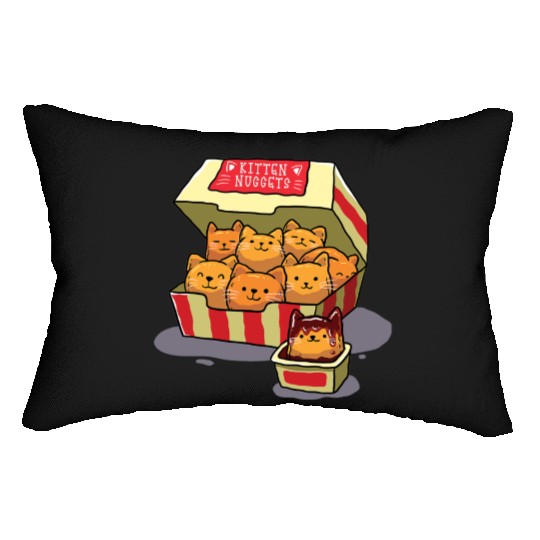 Kitten Nuggets Food Cat Lover Lumbar Pillows