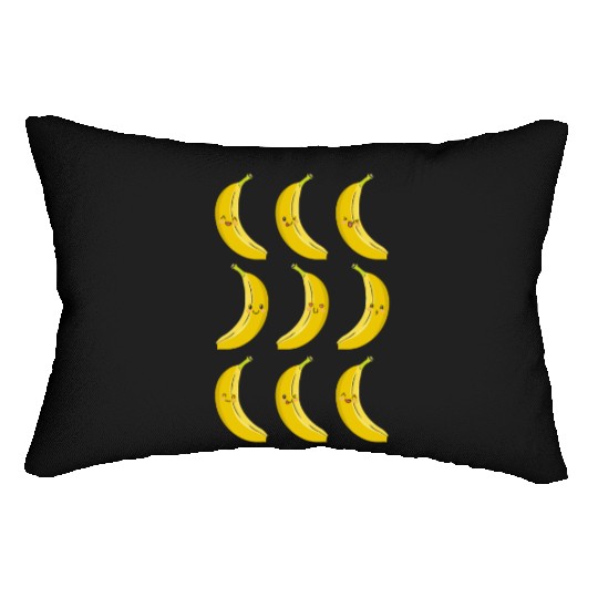Funny Banana Face Funny Banana Lumbar Pillows
