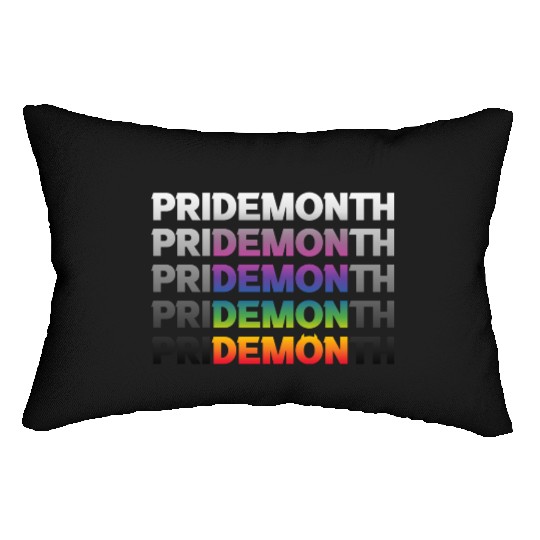 LGBT Pride Month Demon Lesbian Rainbow Gay Pride Lumbar Pillows