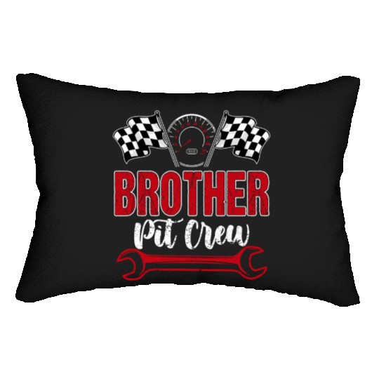 Race Car Birthday Racing Family Brother Pit Crew Lumbar Pillows