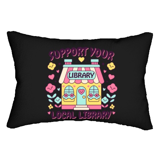 Support Your Local Library Lumbar Pillows