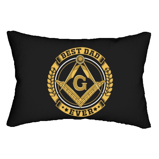 Vintage Freemason Best Dad Ever Master Masonic Dad Lumbar Pillows