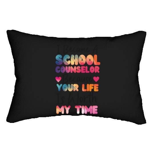 School Counselor Watercolor I Lumbar Pillows