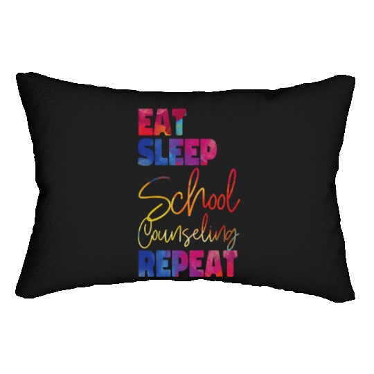 School Counselor Watercolor Eat Lumbar Pillows