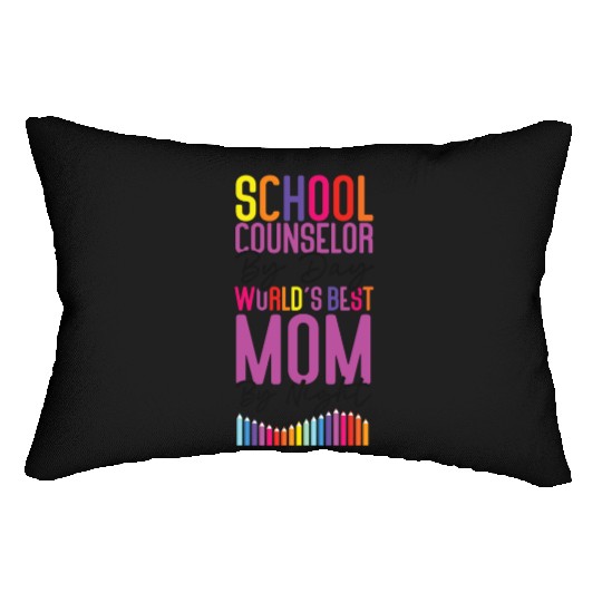 School Counselor Mom School Lumbar Pillows