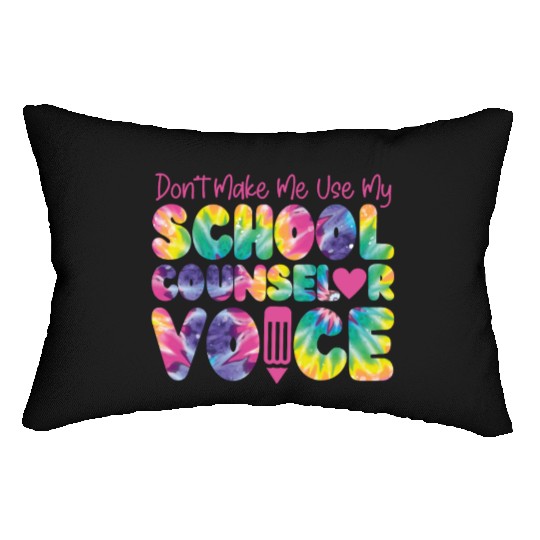 School Counselor Tie Dye Don't Lumbar Pillows