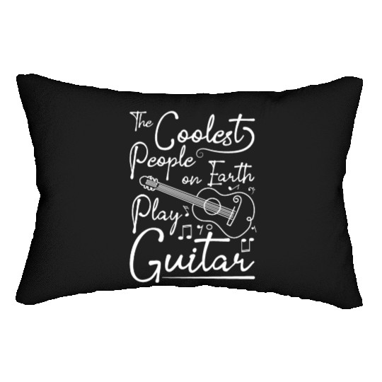 The coolest people on earth play guitar Lumbar Pillows