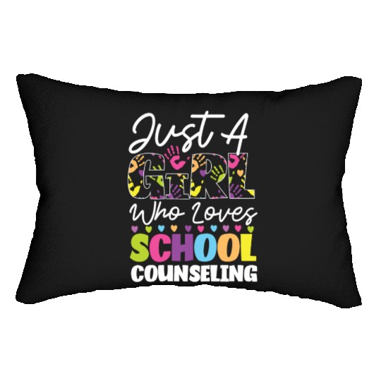 School Counselor Just A Girl Who Lumbar Pillows
