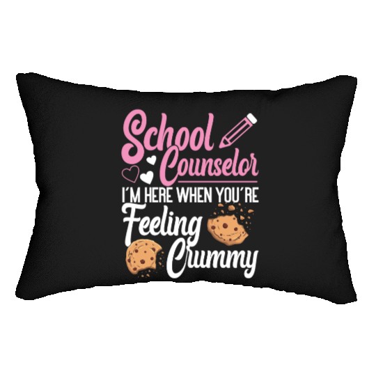 School Counselor Pun Cookie School Lumbar Pillows