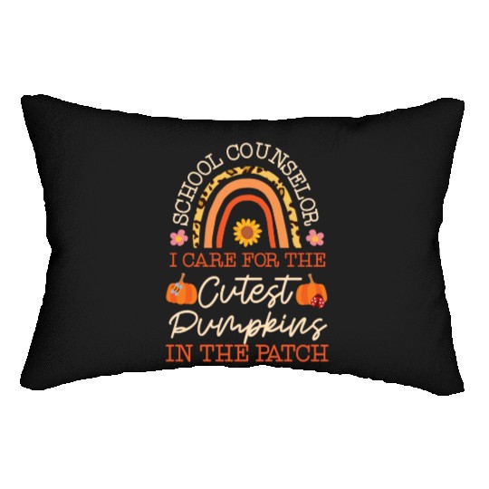 School Counselor Pumpkin Fall Lumbar Pillows
