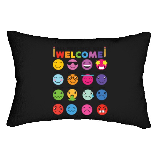 School Counselor All Feelings Are Lumbar Pillows