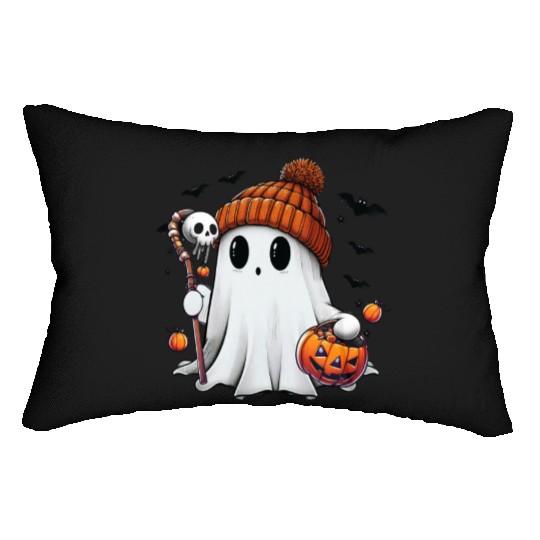 Bruh Ghost Halloween Lumbar Pillows