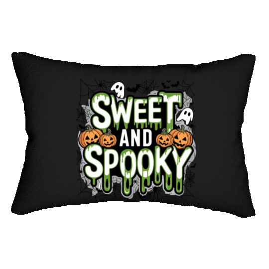 Sweet and Spooky - Sweet Halloween Saying Lumbar Pillows