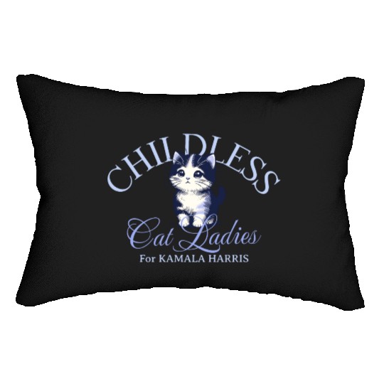 Childless Cat Ladies For Kamala Harris Lumbar Pillows