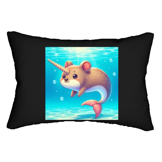 The narwhal-qoukka Lumbar Pillows