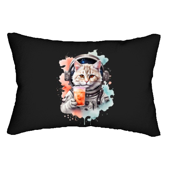 Space Cat Japanese Retro Kawaii Cute Kawaii Astron Lumbar Pillows