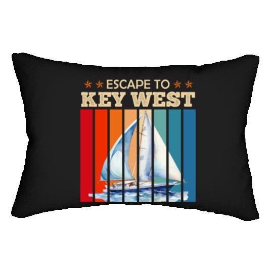 Florida ESCAPE TO KEY-WEST Sailing Outfit Lumbar Pillows