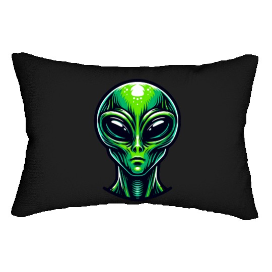 Green Alien Lumbar Pillows