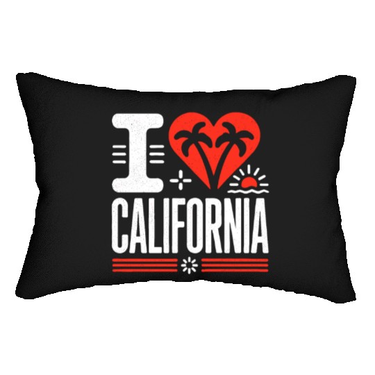 I love California | The Golden State Lumbar Pillows
