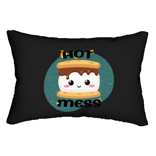 Hot Mess Kawaii S'more Meme Lumbar Pillows