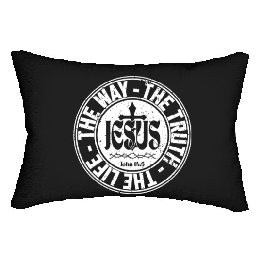 Jesus The Way Truth Life Love Jesus Christian Lumbar Pillows