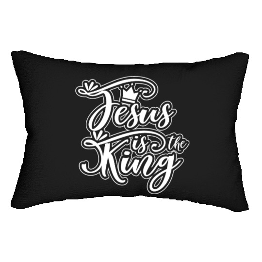 Jesus Is King Love Jesus Christian Christmas Lumbar Pillows