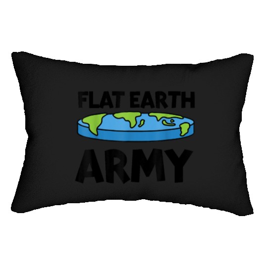 Flat Earth Army Flat Earther Flat Earth Lumbar Pillows