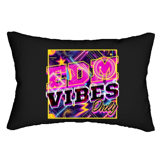 EDM Festival EDM Vibes Only Lumbar Pillows